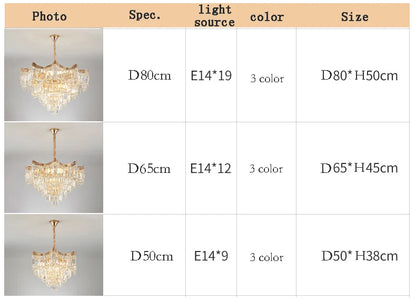 Nordic Luxury Ceiling Chandeliers Modern LED Crystal Pendant Lights for Bedroom Living Room Light Fixtures AC100-240V