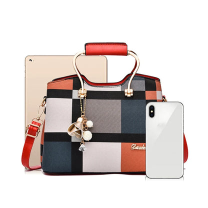 Luxury Design Messenger Bags Women PU Leather Purse and Handbags for Women Vintage Plaid Ladies Travel Crossbody Shoulder Bag