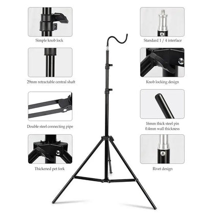 2m Campinglight Stand Folding Telescoping Tripod Adjustable Lightweight Aluminium Floor Lamp Holder Tripod Camping Accessories