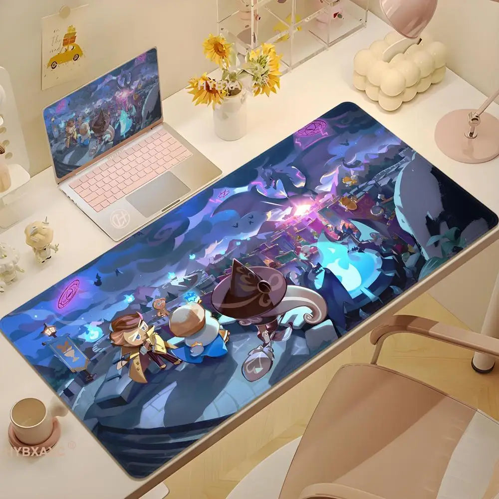 Anime Mousepad Cookie Run K-Kingdom MousePad Gaming Accessories Non-Slip Desk Mat Gamer Pc Cabinet Mouse Pad Laptop Carpet Mats
