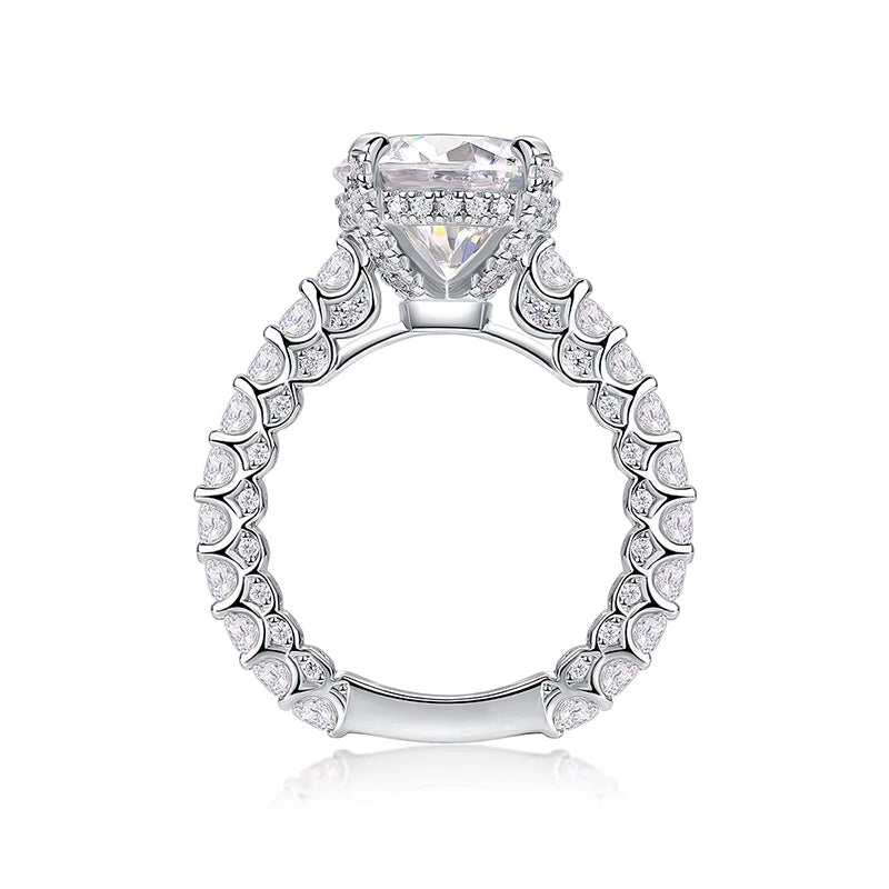 NKHOG 5CT Full D Color VVS Moissanite Ring For Women S925 Silver Luxury Engagement Bride Wedding Band Gift Jewelry GRA Certified