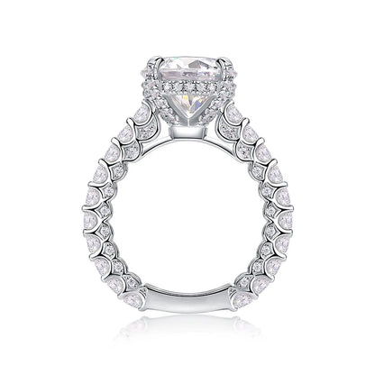 NKHOG 5CT Full D Color VVS Moissanite Ring For Women S925 Silver Luxury Engagement Bride Wedding Band Gift Jewelry GRA Certified