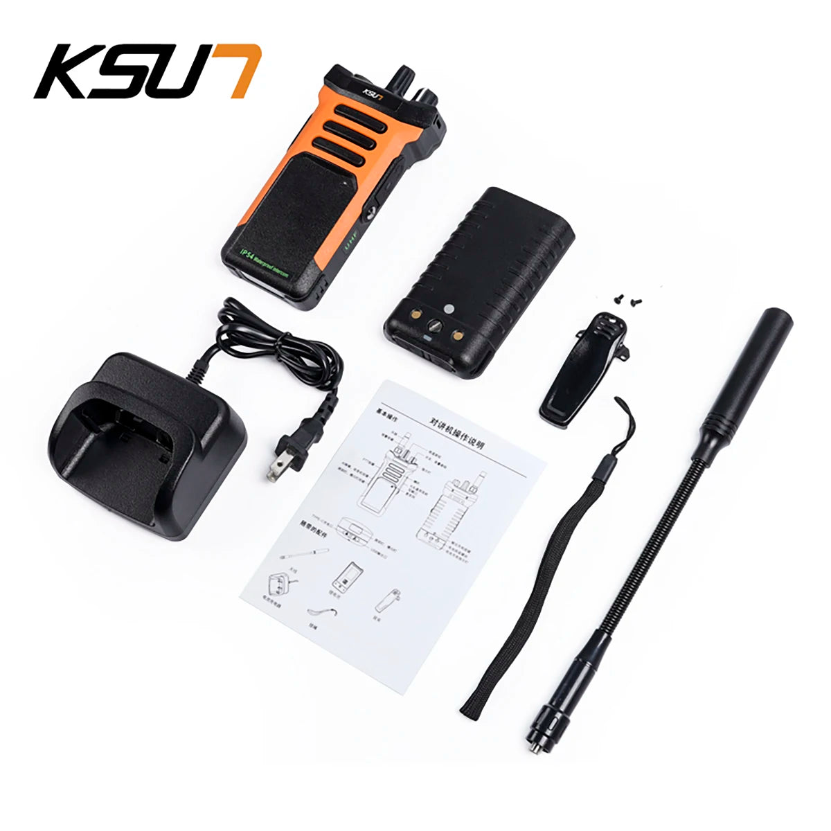 KSUT Professional Radio Walkie Talkie 20Watt Long Range Powerful Two Way Radio Station Portable UHF Transceiver Wireless Device