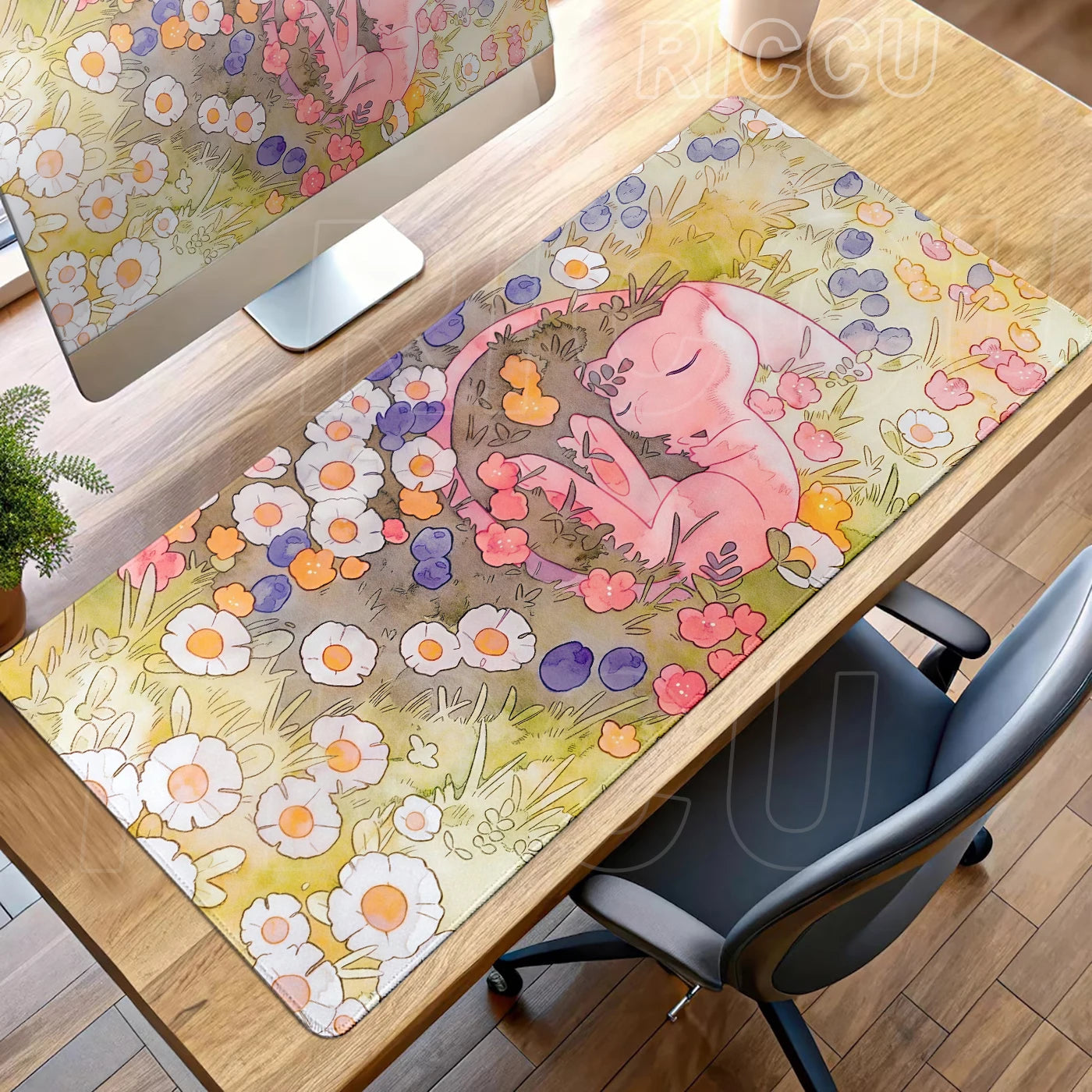 Gaming Mouse Pad Large Rubber Keyboard Desk Mat Anti-slip Gamer Playmat Laptop PC Accessories Carpet Mewtwo P-Pokemon Mousepad