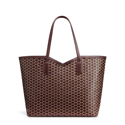 Luxury Brand Tote Bag Woman Classic Monogram Print Coated Canvas Handbag Large Capacity Shoulder Bag With Removable Zipped Pouch