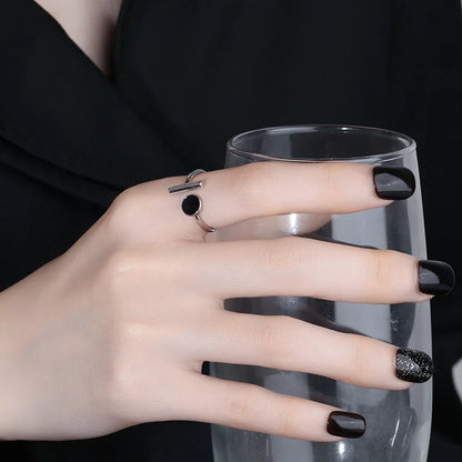 VENTFILLE 925 Sterling Silver Geometric Multilayer Round Bead Ring Female Fashion Punk Temperament Prevent Allergy Charm Jewelry