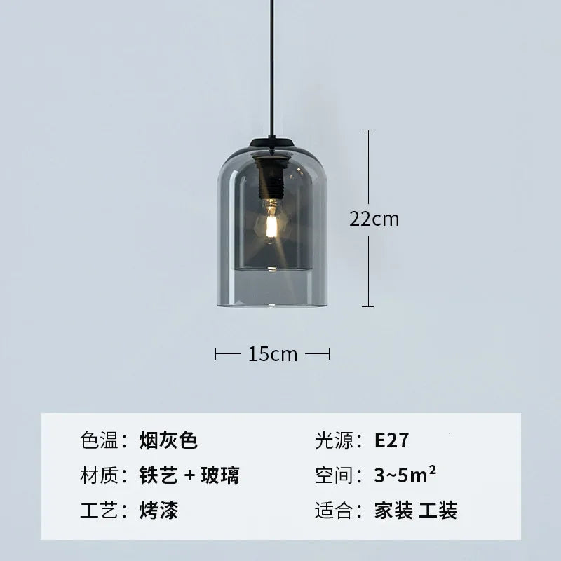 Modern Crystal Coal Oil Glass Stone Bottle LED Pendant Lights Art Creative Indoor Lamps for Bedroom Home Decoration Chandeliers