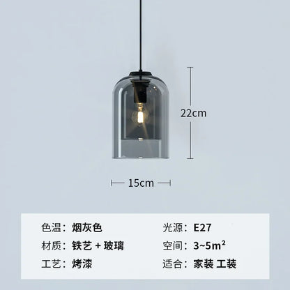Modern Crystal Coal Oil Glass Stone Bottle LED Pendant Lights Art Creative Indoor Lamps for Bedroom Home Decoration Chandeliers