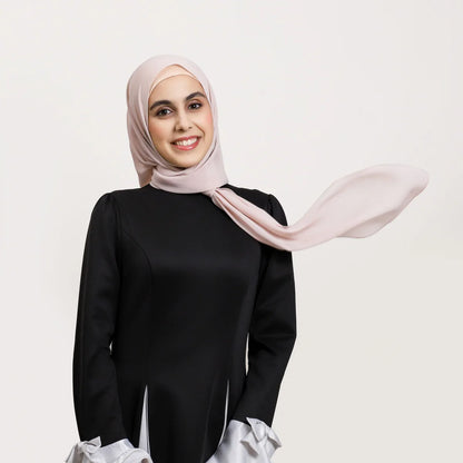 2025 Ramadan Women Solid Scarf Built-in Magnetic Muslim Chiffon Hijab Shawls Head Wrap Hijabs Scarves Ladies Foulard Islamic
