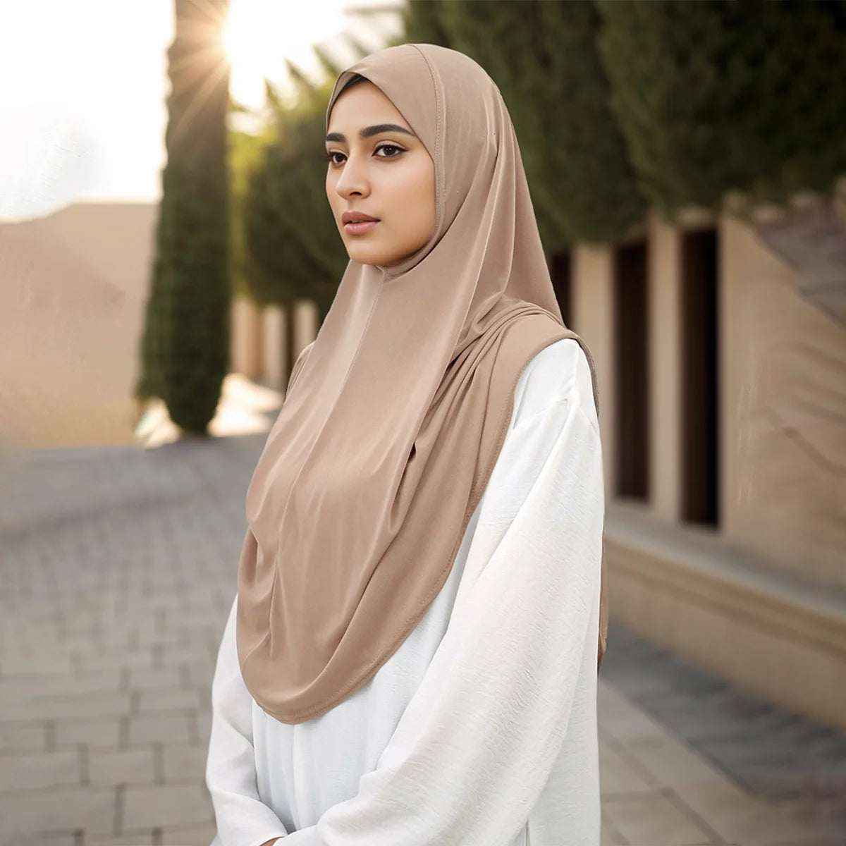 80*90cm Hot Sale Crystal Linen Malay Scarf Fashion Solid Color Pull-On Headscarf