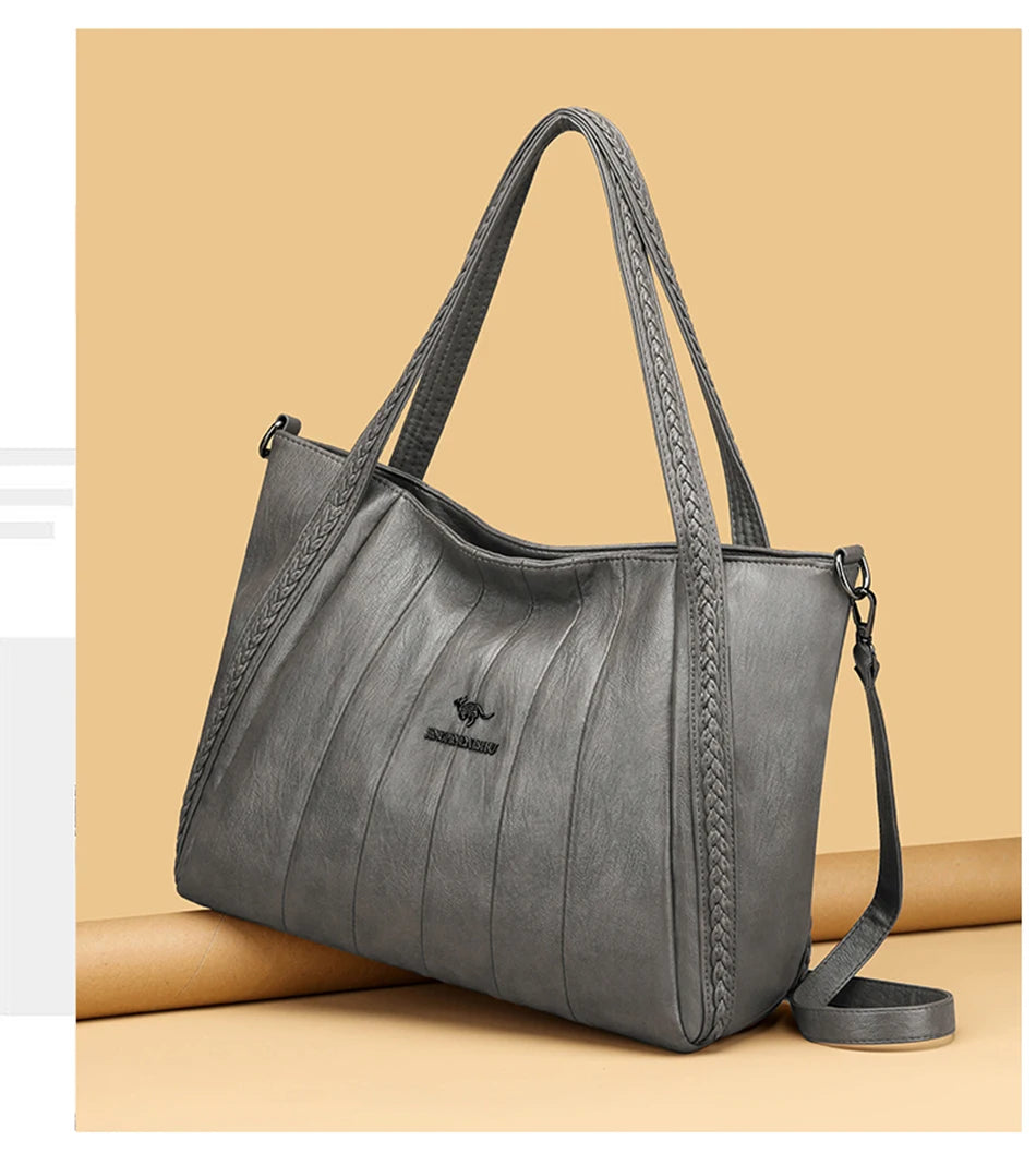 Genuine Brand Leather Women Handbag Luxury Designer Shoulder Crossbody Bags Ladies Purse Messenger Tote Bag Female Commuting Bag