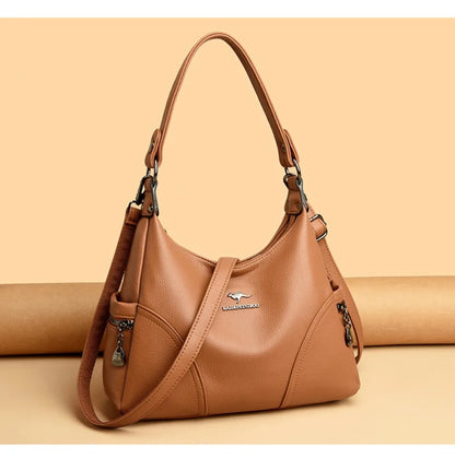 The New Style Bag Leather Luxury Handbags Women Bag Designer Solid Color Women Shoulder Messenger Bags for Women 2024 Sac A Main