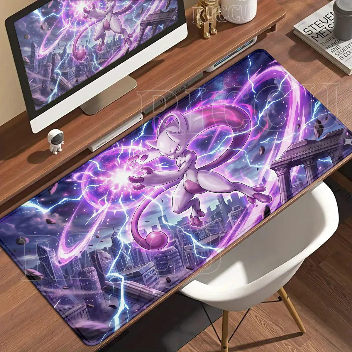 Gaming Mouse Pad Large Rubber Keyboard Desk Mat Anti-slip Gamer Playmat Laptop PC Accessories Carpet Mewtwo P-Pokemon Mousepad