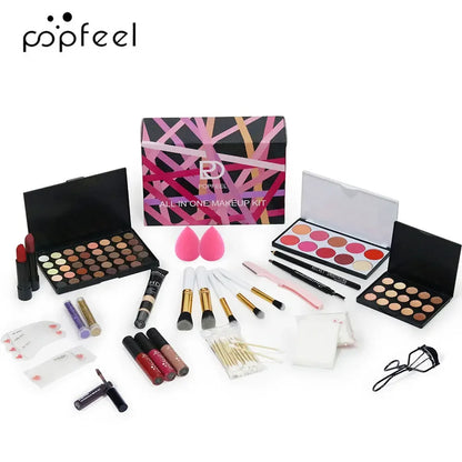 Professional Makeup Set Full Makeup Kit Eye Shadow Blush Foundation Face Powder Makeup Case Korean Cosmetic Christmas Gifts