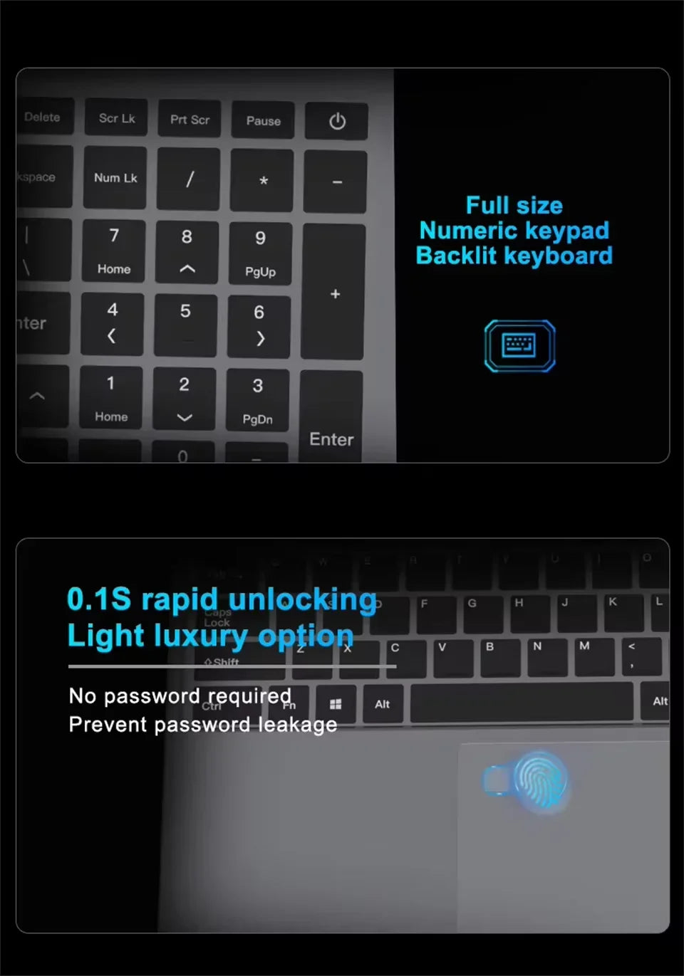 2026 Intel Core I9-10980HK Laptop 15.6 inch Win11 Pro 16GB RAM 1TB 2TB SSD Fingerprint Unlock Office Business Gaming Notebook