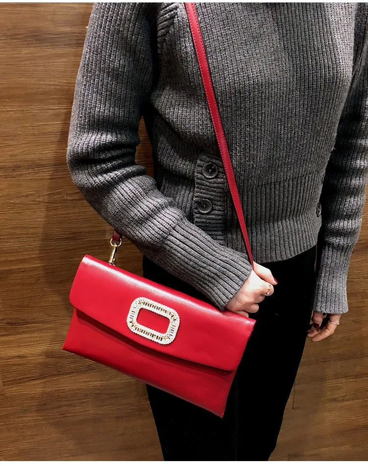 Women Clutch Luxury Party Diamond Ladies Evening Bag Female Shoulder Bag Lady Envelope Crossbody Bag Ladies Clutches Bolsas Red