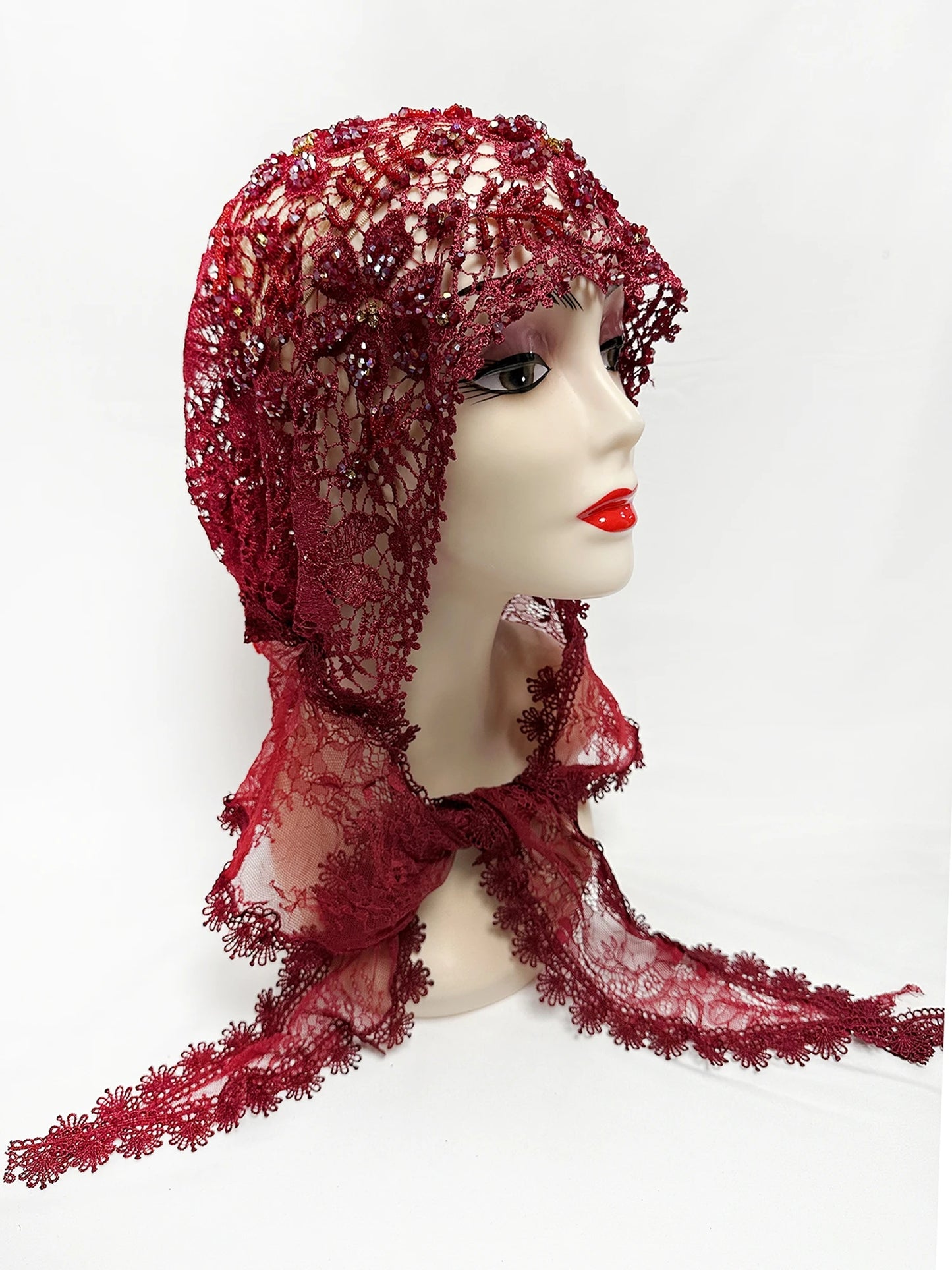 Latest High Quality Muslim Women Prayer Hat Lace Dubai Turban Cap Ready to Wear Hat Prayer Islam Saudi Arabia Lace Hijab