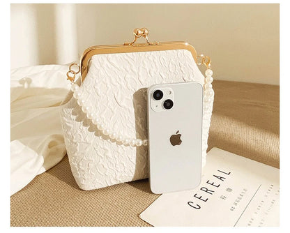 Mobile Phone Bags Pearl Chain Crossbody Bag for Women Shoulder Bags Makeup Bag Purse and Handbags Mother Kids Bag for Girl Сумка