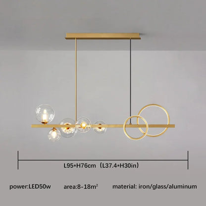 Magic Bean Long Pendant Lights Nordic Restaurant Modern Creative Kitchen Light Luxury Living Room Bar Decor Lighting G9 Bulb
