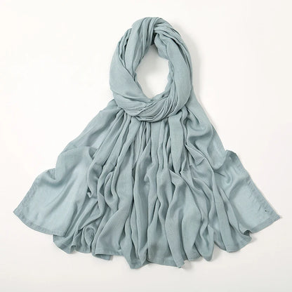 New Big Size Solid Rayon Modal Hijab Scarf Women Muslim Headscarf Wraps Shawl Femme Musulman Headband Islamic Turban 190*85cm