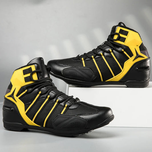 Waterproof Riding Racing Boots Protection Motorcycle Shoes Off-road Anti-slip Protection Gear Shift Sneakers Motorcycle Boots