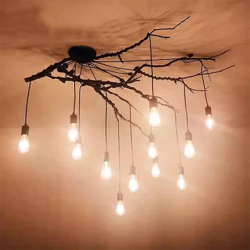 DIY Spider Lights Vintage Chandelier Edison Industrial Hanging Lamp Ceiling Multiple Pendant Light Kitchen Farmhouse Living Room