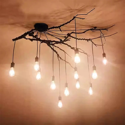 DIY Spider Lights Vintage Chandelier Edison Industrial Hanging Lamp Ceiling Multiple Pendant Light Kitchen Farmhouse Living Room