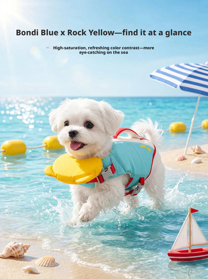 Shineknot Dog Life Jacket Bear Chin Buoyancy Vest Rescue Clothes For Small Medium Dogs Lake Coastal Summer Outdoor Water Sport