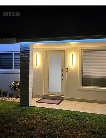Waterproof LED Wall Light Minimalist LED Outdoor Wall Lamp Black Balcony Terrace Indoors Wall Decor IP65 Outside Garden Lights