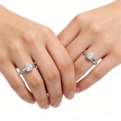 Exquisite Fashion Silver Color Engagement Rings for Women Fashion White Zircon Stones Ring Anniversary Bridal Wedding Jewelry