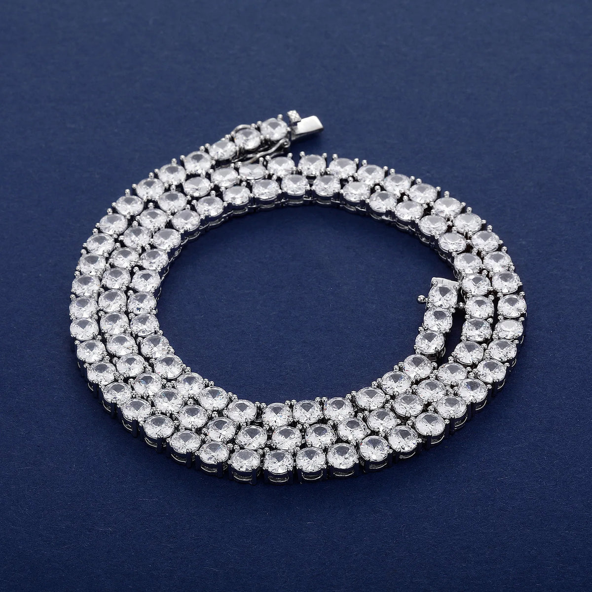 Luxury D VVS1 Moissanite Tennis Necklace 3/4/5/6mm 925 Sterling Silver for Women Exquisite Jewelry Simulated Diamond Gifts