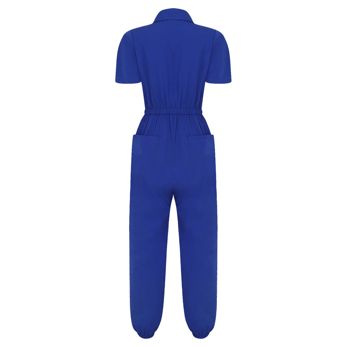 Womens Scrubs Jumpsuit Soft Stretch Medical Scrub Set with Pockets Front Zipper Elastic Waist Jogger Pants Nurse Doctor Workwear