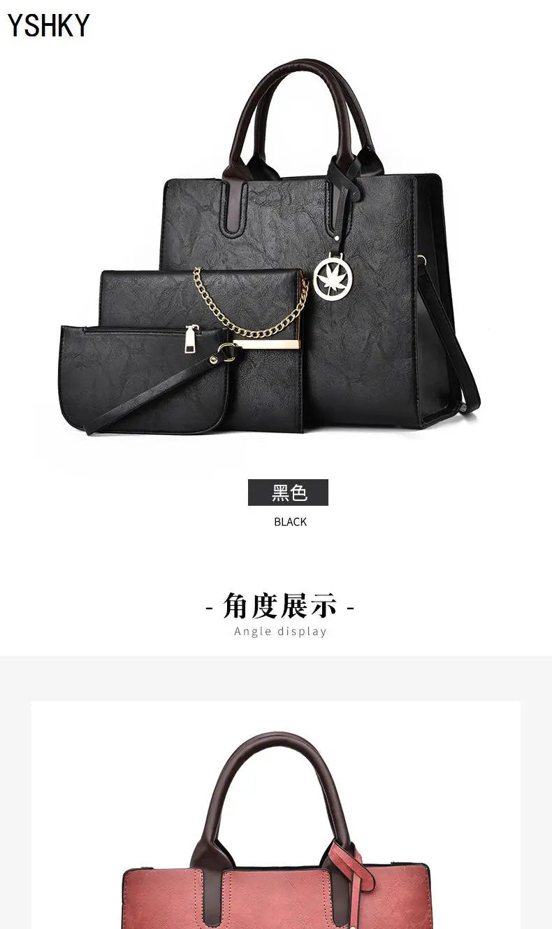 Three-piece set of women's bags Women's shoulder Handbags Bag for 2025 Female luxury designer Casual fashion  bags
