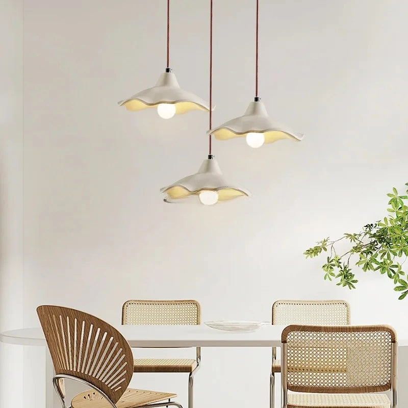 Japanese Wabi-Sabi Chandelier Bedroom Restaurant Bar Nordic Cream Style Modern Art Medieval Vintage Pendant Lights LED Lights