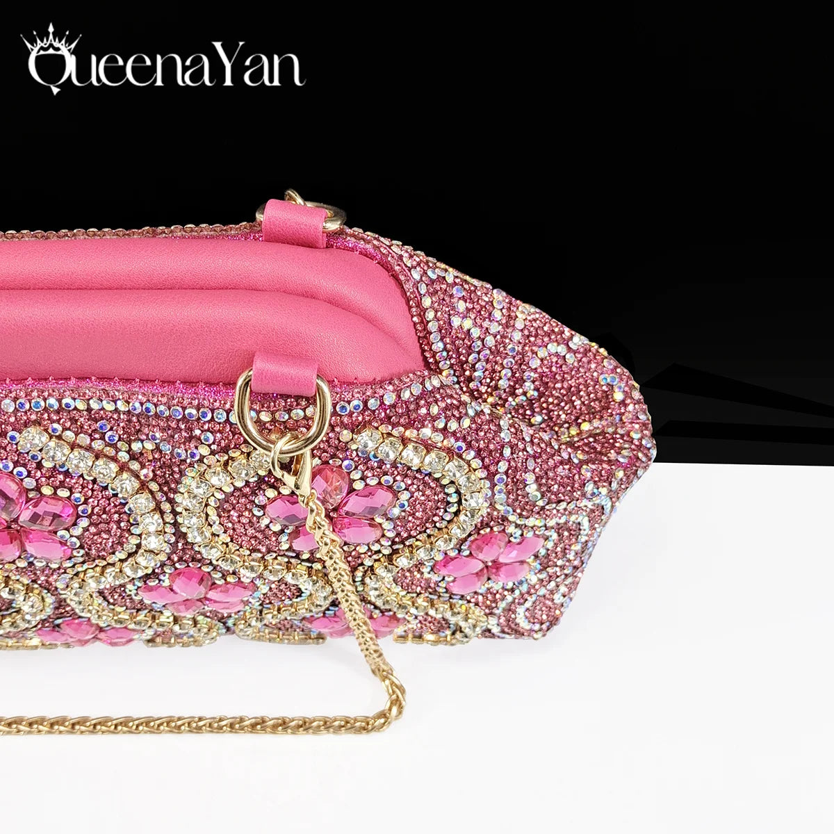 Queena Yan Popularity Open Toe Luxury Fashion Women High Heels Shoes and Bags Set With Rhinestone for Wedding Party Elegant