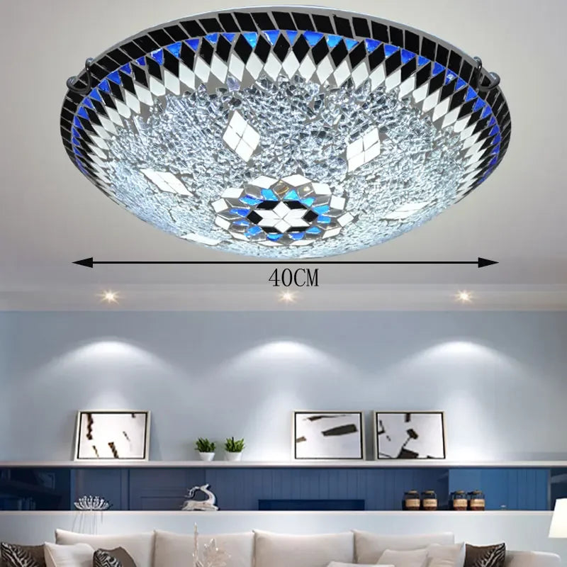 Glass Art Ceiling Lights Lighting Fixture Turkish Home Luminaria Decor for Loft Living Room Kitchen Lamp Bedroom Chandelier LED