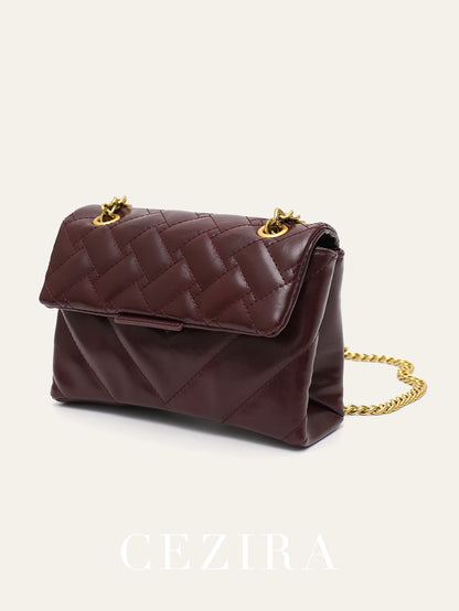 Women Fashion Metallic PU Vegan Leather Handbag Luxury Quilted Flap Messenger Shoulder Bag Long Chain Purse Daily Casual Travel