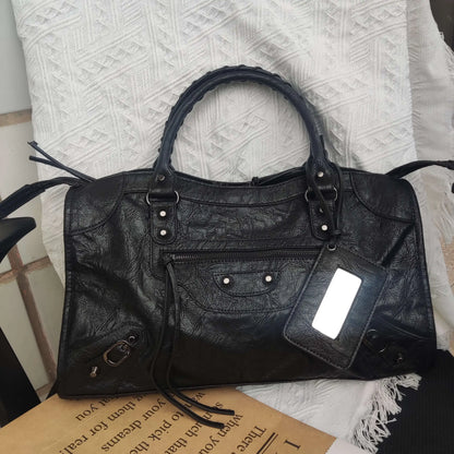 2026 Autumn and Winter Handbag Crossbody Large Capacity City Motorcycle Shoulder Bag Tote Bag for Women Luxury Designer