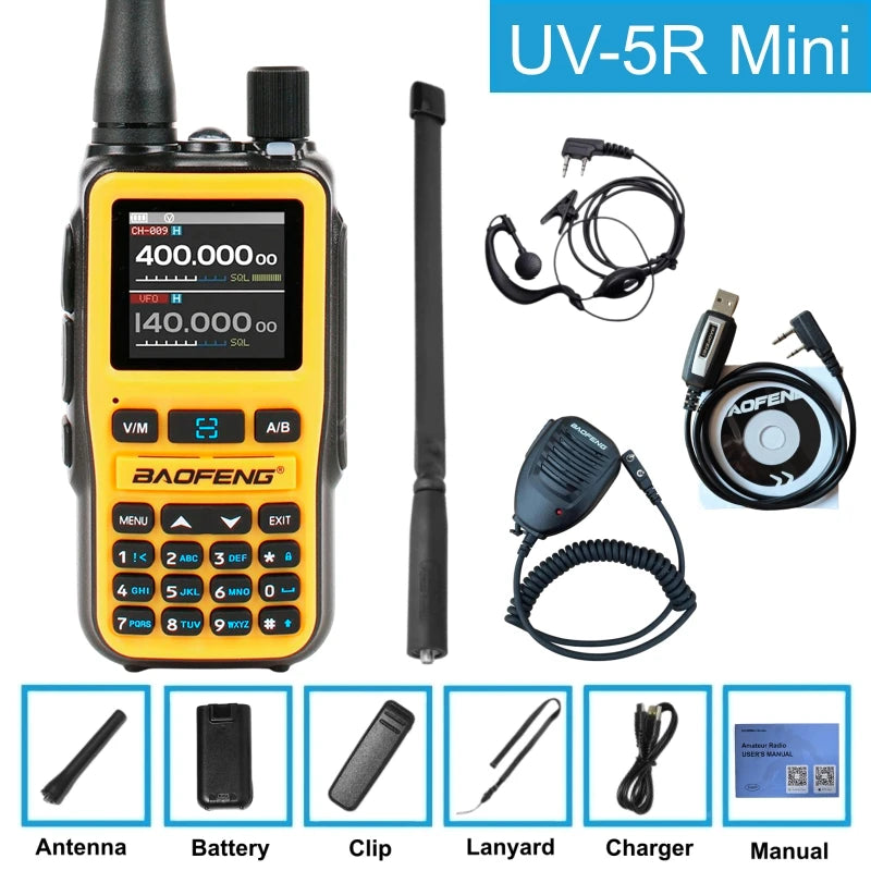 Baofeng Uv-5R Mini 5W /1pcs Walkie Talkie Long Range Smartphone Programming
