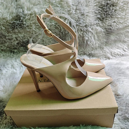 Women Sandals Hollow Jazz Dance Sexy Pumps 11cm Pointed Toe High Heels Ankle Strap Stilettos Nighclub Party Dress Wedding Shoes
