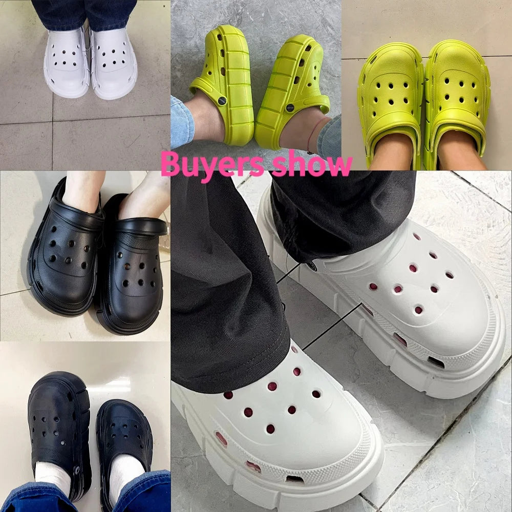 Women's Flat Shoes Non-Slip Slippers Women 7cm Height Sandals Luxury Brand Platform Heels Eva Clogs Fashion Girl Slippers