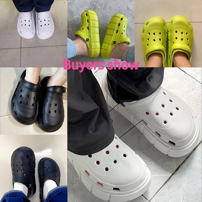 Women's Flat Shoes Non-Slip Slippers Women 7cm Height Sandals Luxury Brand Platform Heels Eva Clogs Fashion Girl Slippers