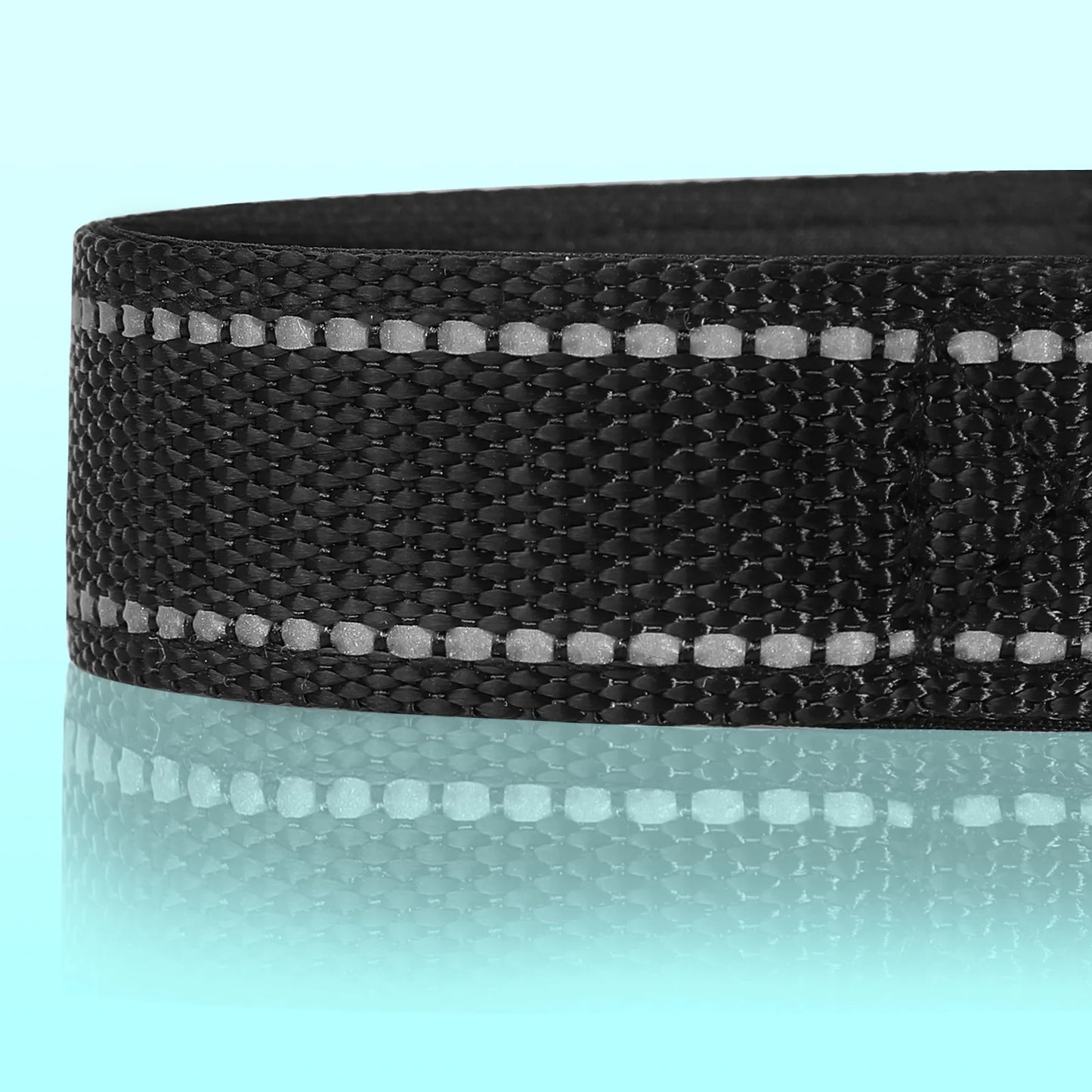 Reflective Adjustable Padded Dog Collar Soft Breathable Pet Neck Strap for Medium Large Dogs Durable Safety Collar for Night