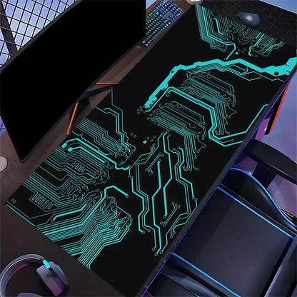 1pc Large Circuit Board Design Gaming Mouse Pad Non-Slip Cool Desk Mat HD Pads for Office PC Decorations for Home Gamer Playmat