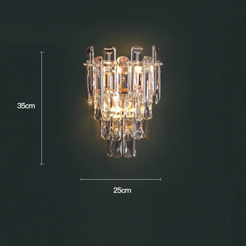 Luxury Glittering Crystal Long Pendant Lights Modern Lustres LED Oval Hanging Lamps for Ceiling Home Decor for Dining Room