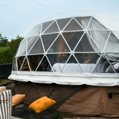 6M Durability Geodesic Dome PVC Tent Spherical Tent Hotel Resort Outdoor Luxury Glamping Dome Starry Tent for Outdoor Living