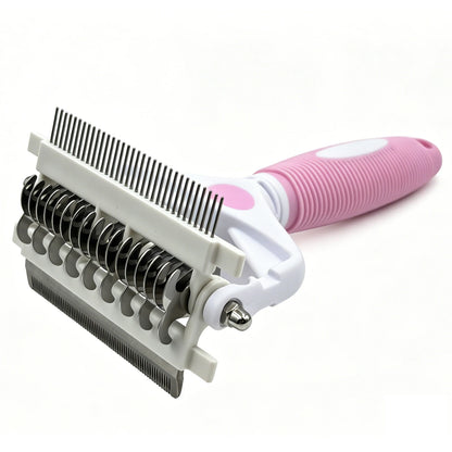 Pet Deshedding Brush 3 in 1 Cat Dog Hair Remover Puppy Kitten Comb with Stainless Steel Teeth Dogs Grooming Shedding Supplies