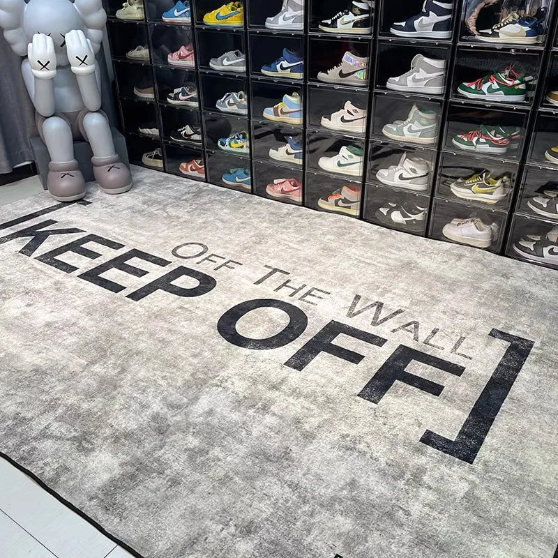 VIKAMA Fashion Carpet Bedroom Living Room Trend Personality Creative Boys Apartment Shoe Wall Bedside Dirty Mat Home Decoration