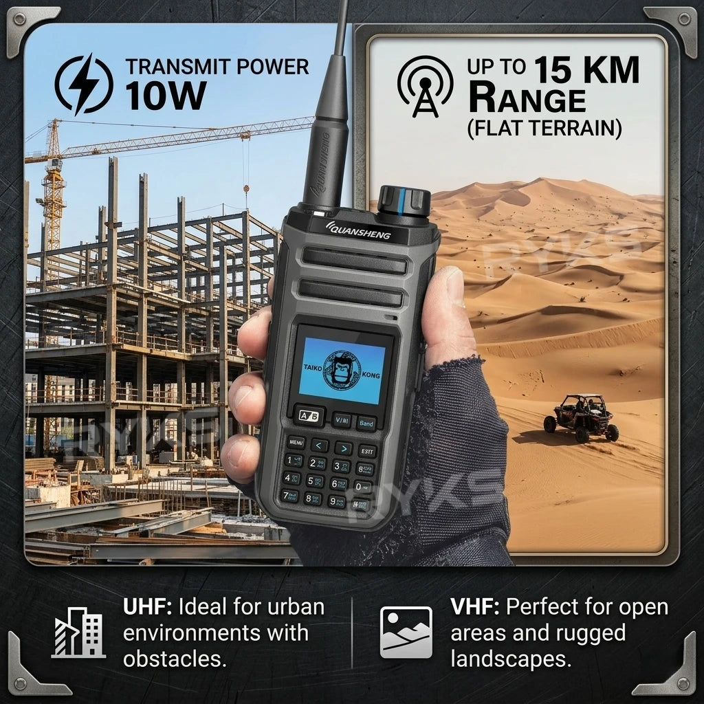 Quansheng Original Tk11 (5)  27 Mhz Walkie Talkie Handheld 10W Frequency Wireless Am Fm Ham