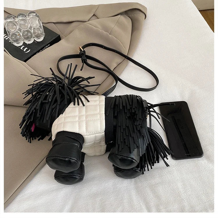 Unique Designer Purse and Handbags for Women Leather Shoulder Bag High Quality 3D Dog Shape Wedding Evening Clutch Bag Party Bag